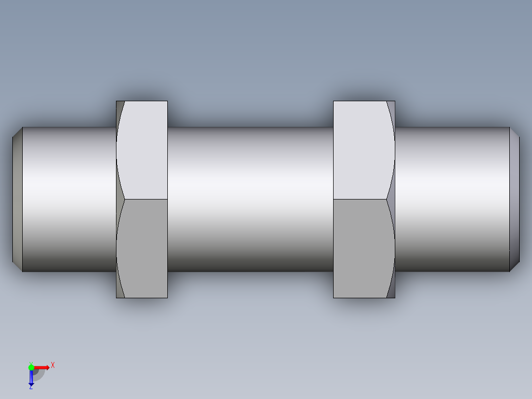 卡套式工业通用硬管接头EO_Bulkhead_union_SV08LOMD71俯视图