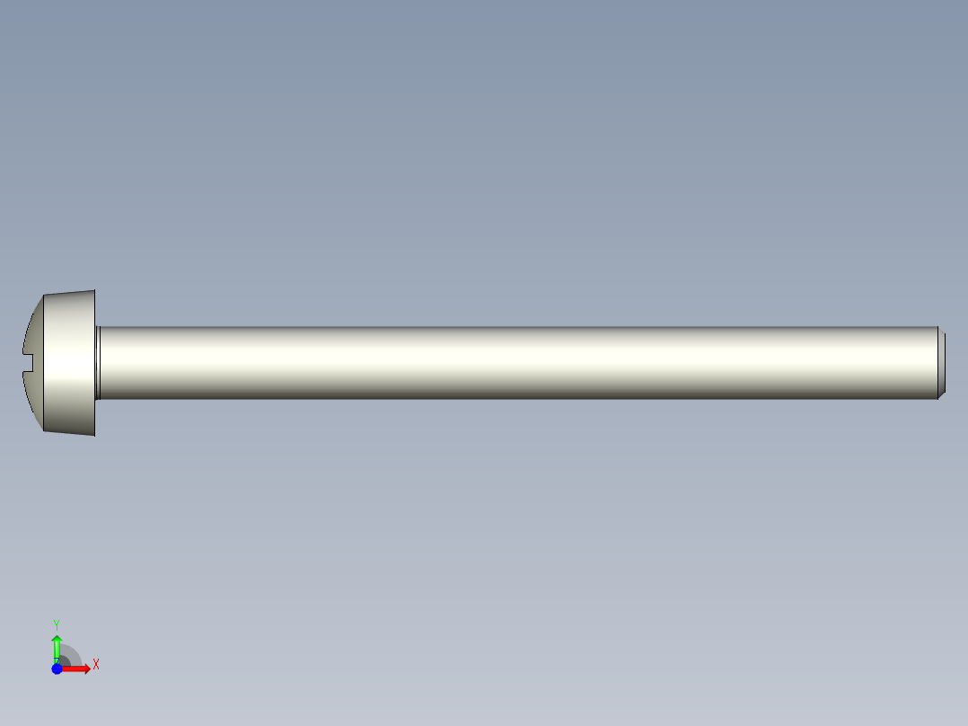 Cross_recessed_head-M6-70-40-6-12-8.stp螺钉-前视图