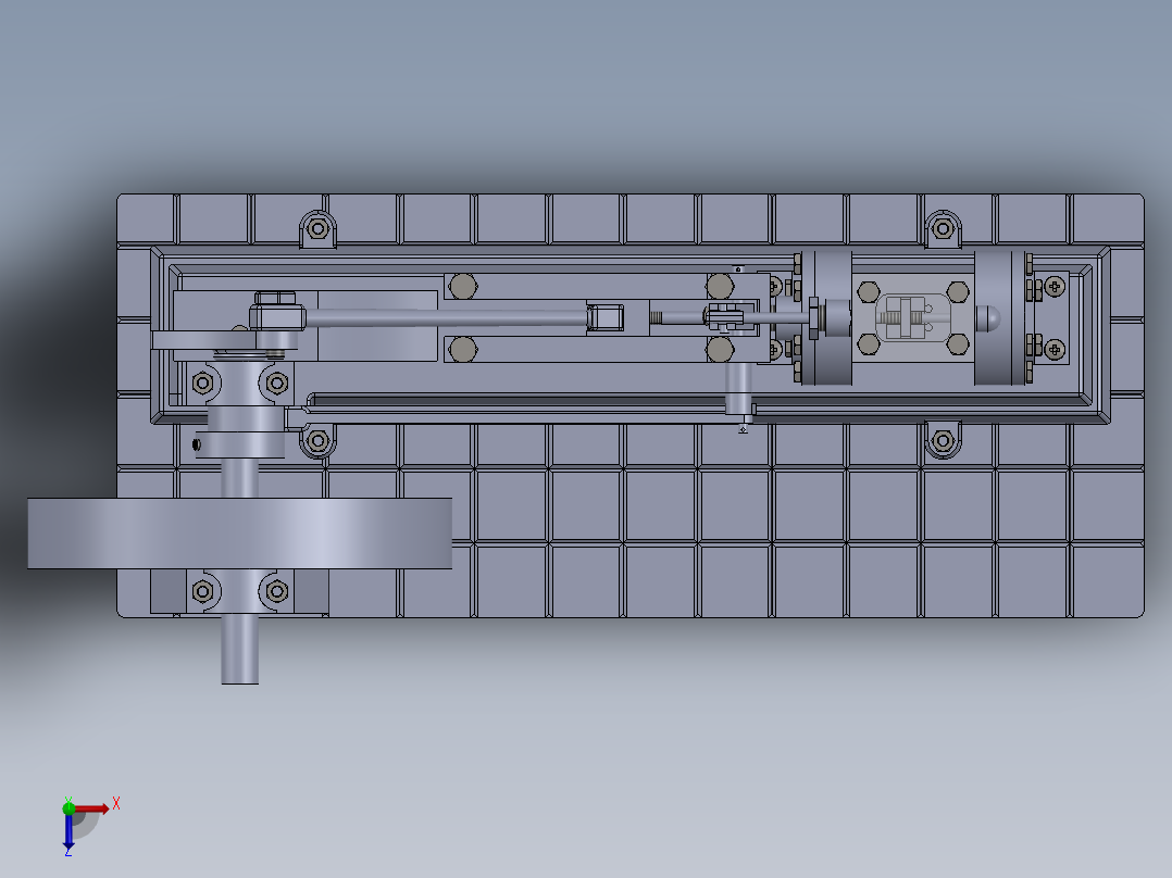 solidworks 发动机的微型工厂俯视图