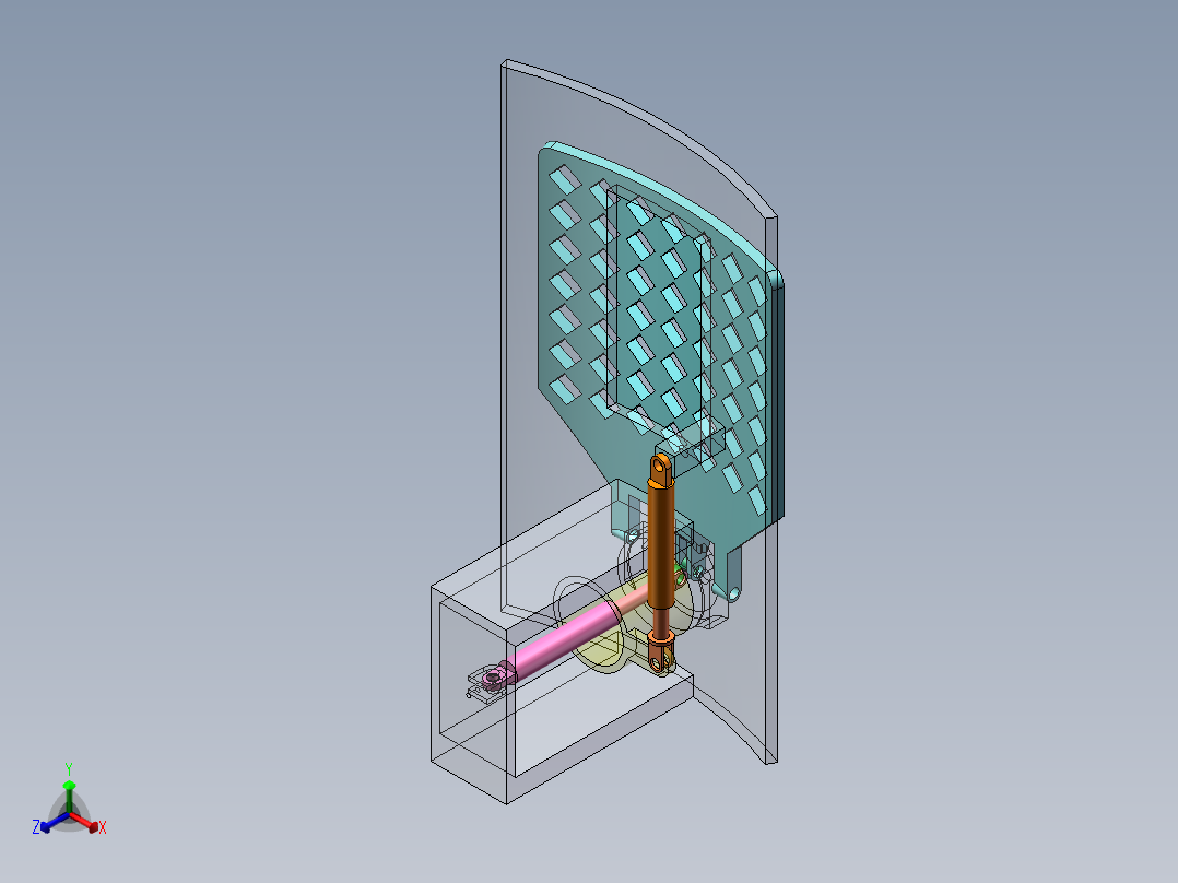 旋转盖子正等轴测图