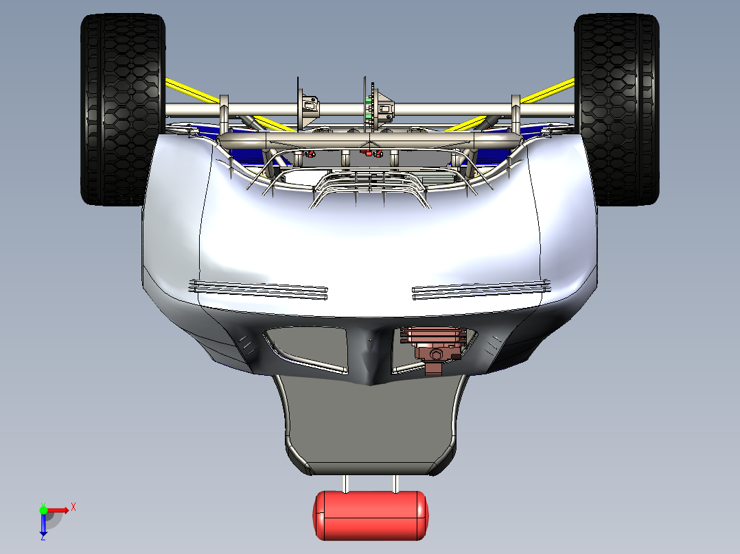 08-仿布加迪UTV跑车结构3D图纸 Solidworks设计 附STEP俯视图
