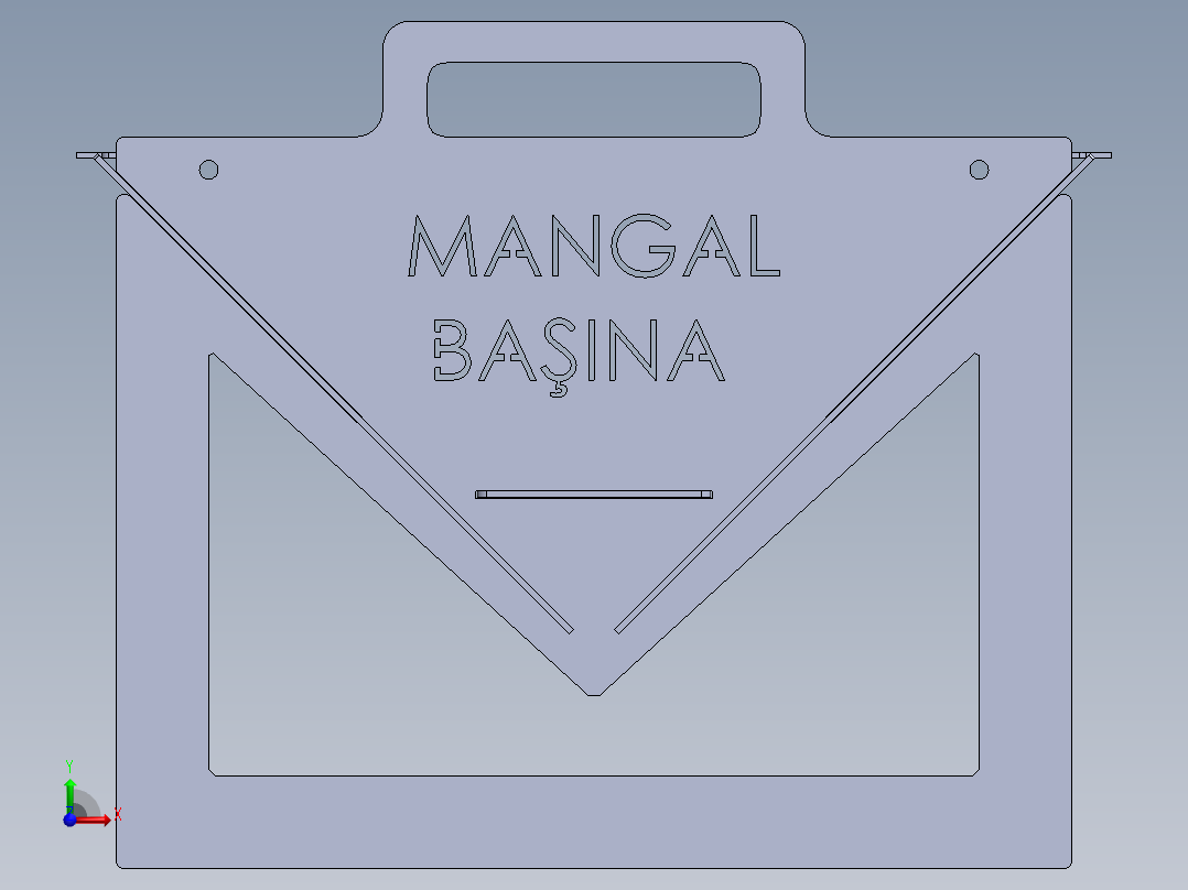 烧烤架BBQ前视图