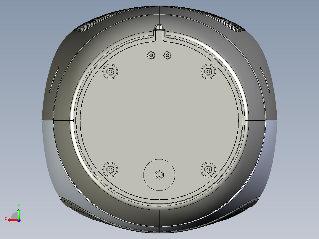 便携式空调（壳体细节）后视图