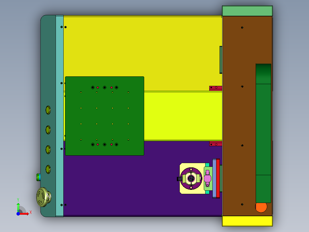 吹送式平台式螺丝机前视图