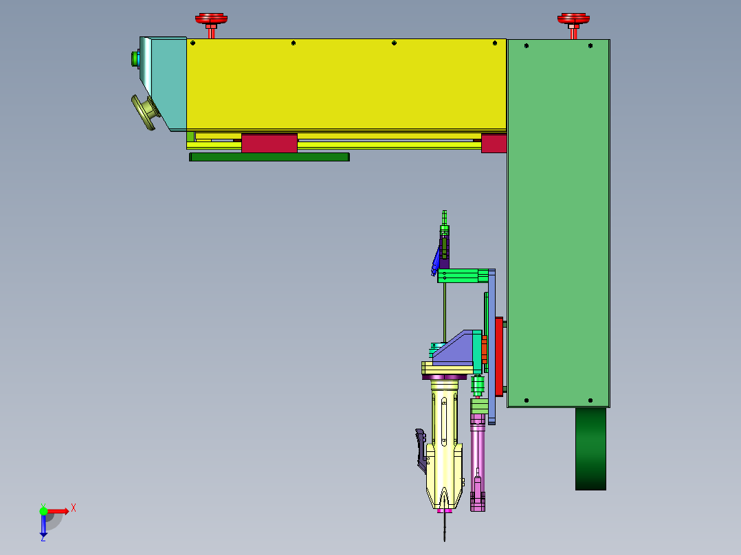 吹送式平台式螺丝机俯视图