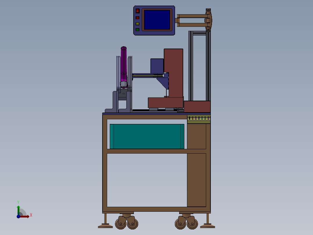 自动打孔机三维SW模型38019===25前视图