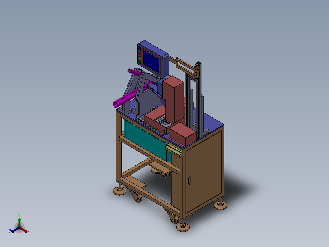 自动打孔机三维SW模型38019===25正等轴测图