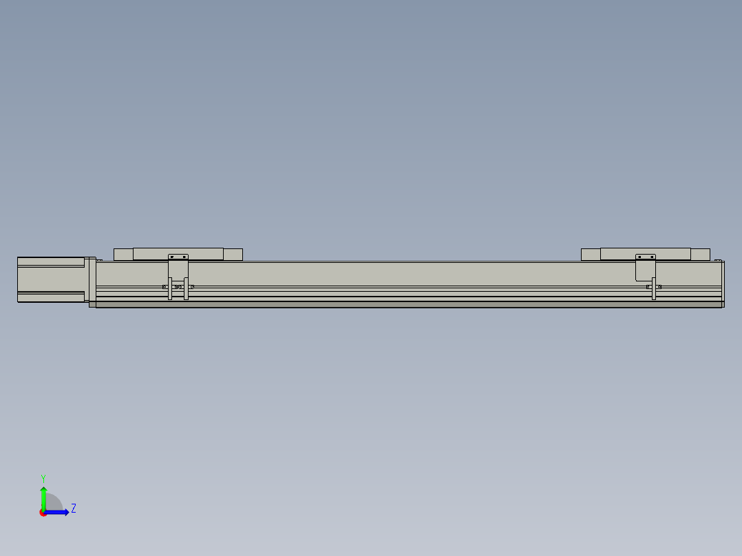 直线模组LHC17-S800-M设计图纸左视图