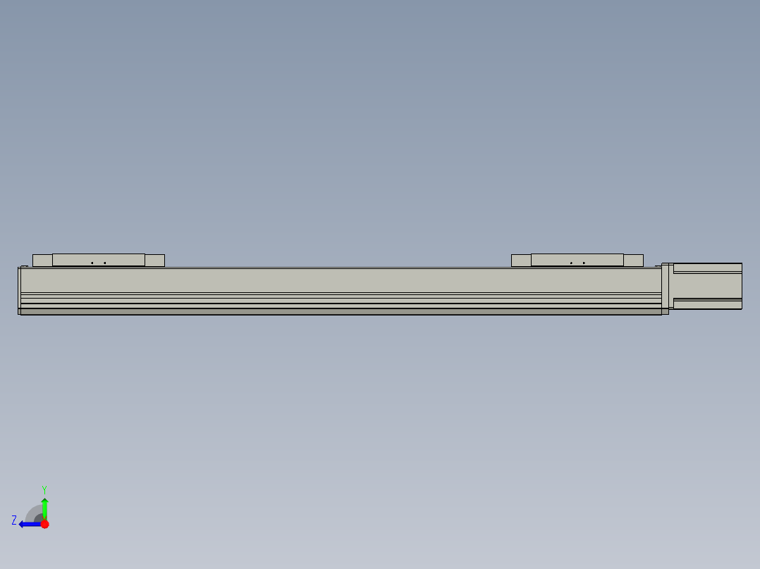 直线模组LHC17-S800-M设计图纸右视图