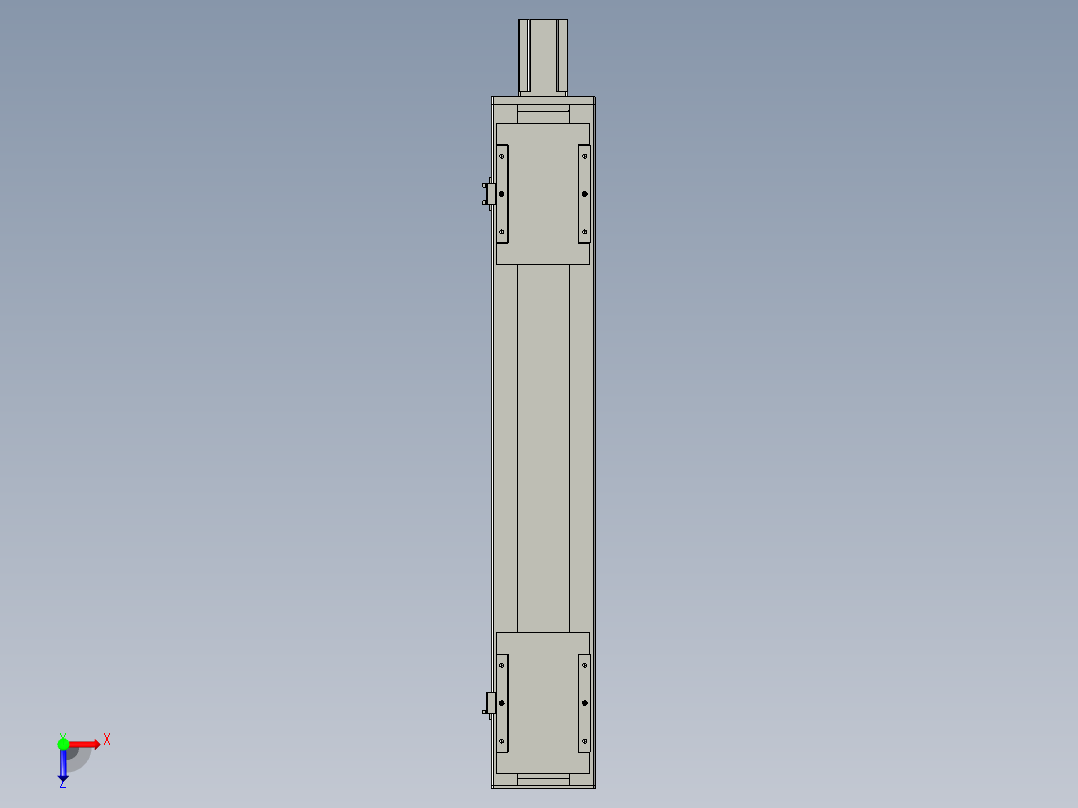 直线模组LHC17-S800-M设计图纸俯视图