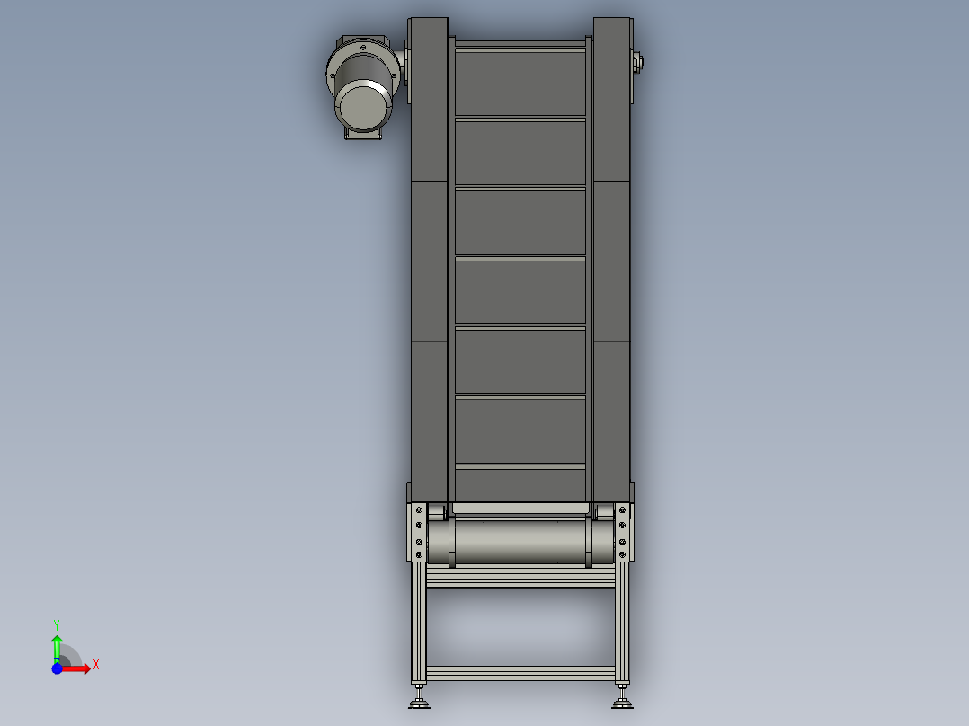 爬坡输送机三维图 1354128前视图