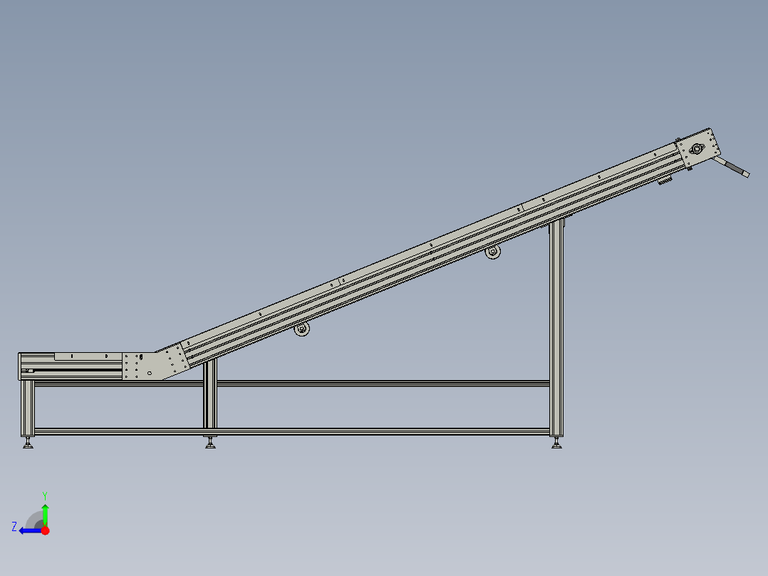 爬坡输送机三维图 1354128右视图