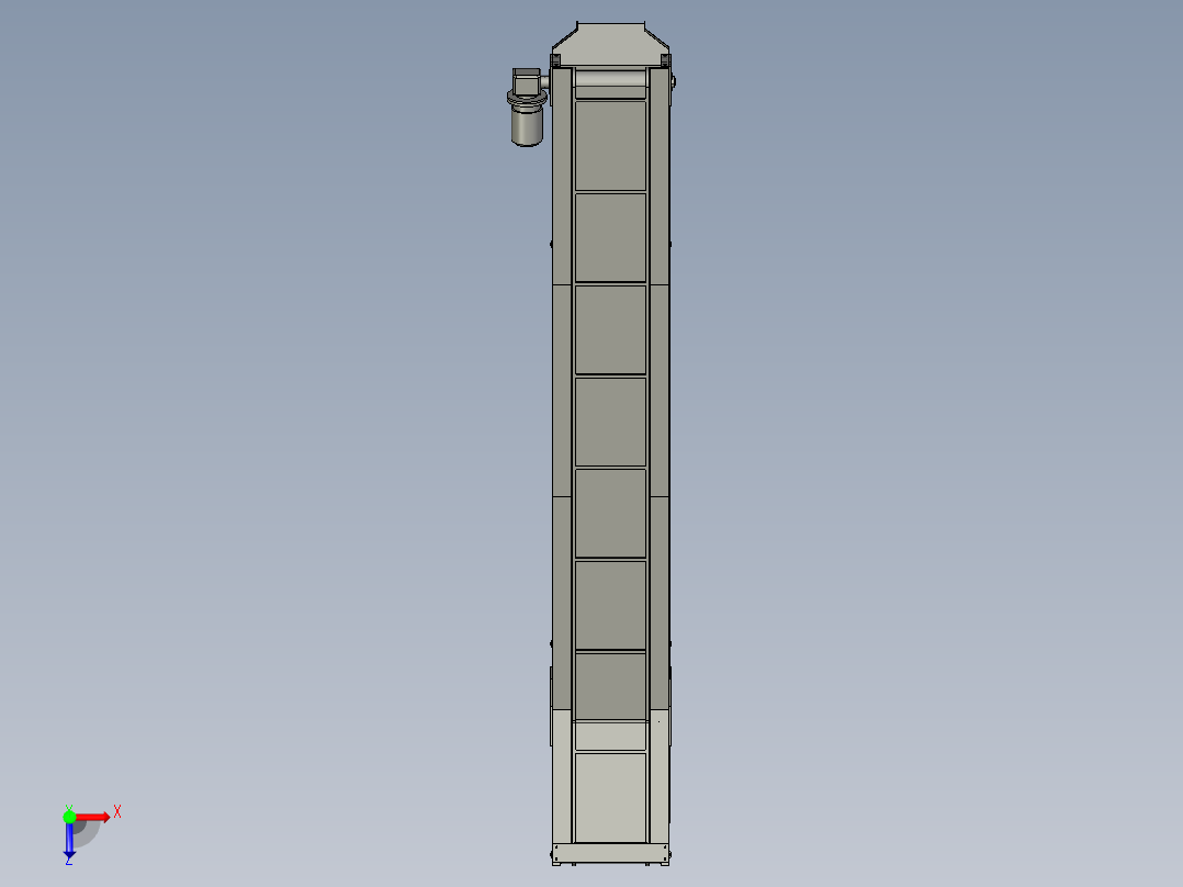 爬坡输送机三维图 1354128俯视图
