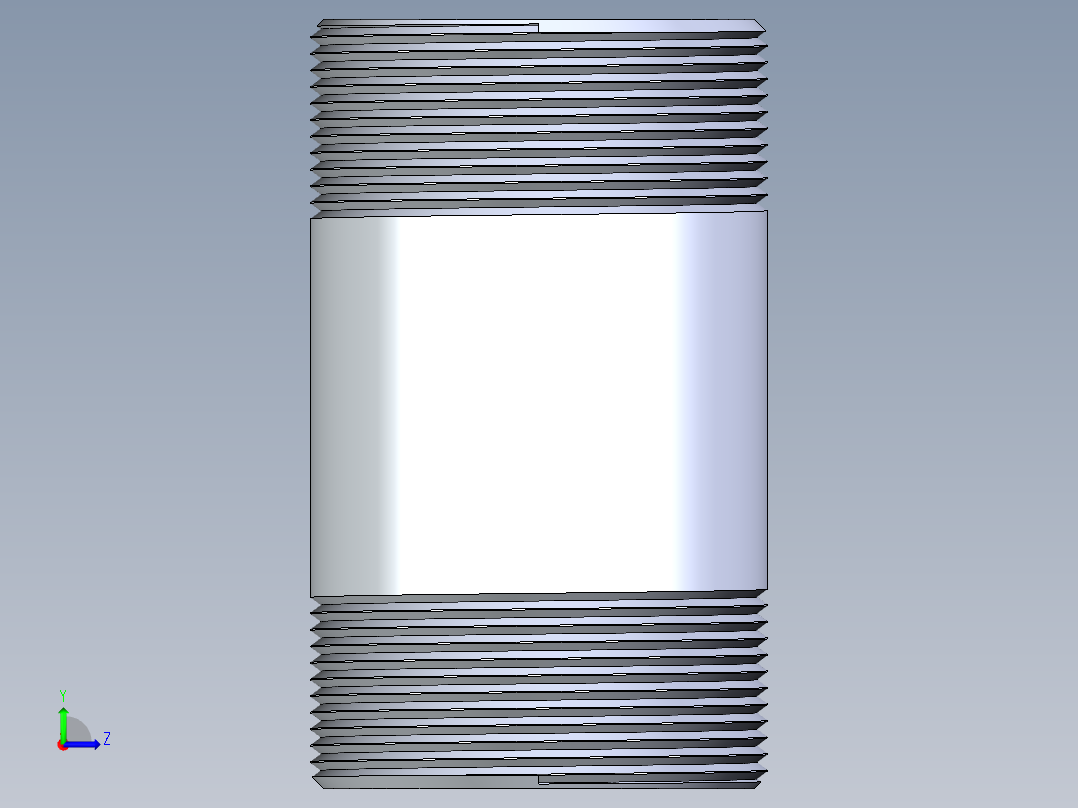 聚氯乙烯配件33-Sch80_Nipple_MPTxMPT_861-254_2in x 4in左视图