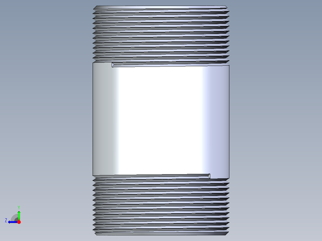 聚氯乙烯配件33-Sch80_Nipple_MPTxMPT_861-254_2in x 4in右视图