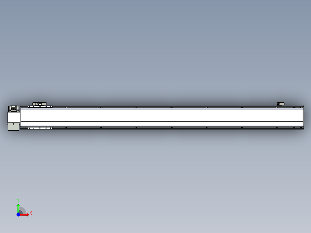 同步带滑台-半封闭B13H-L45-S1350-LD-P40-D3前视图