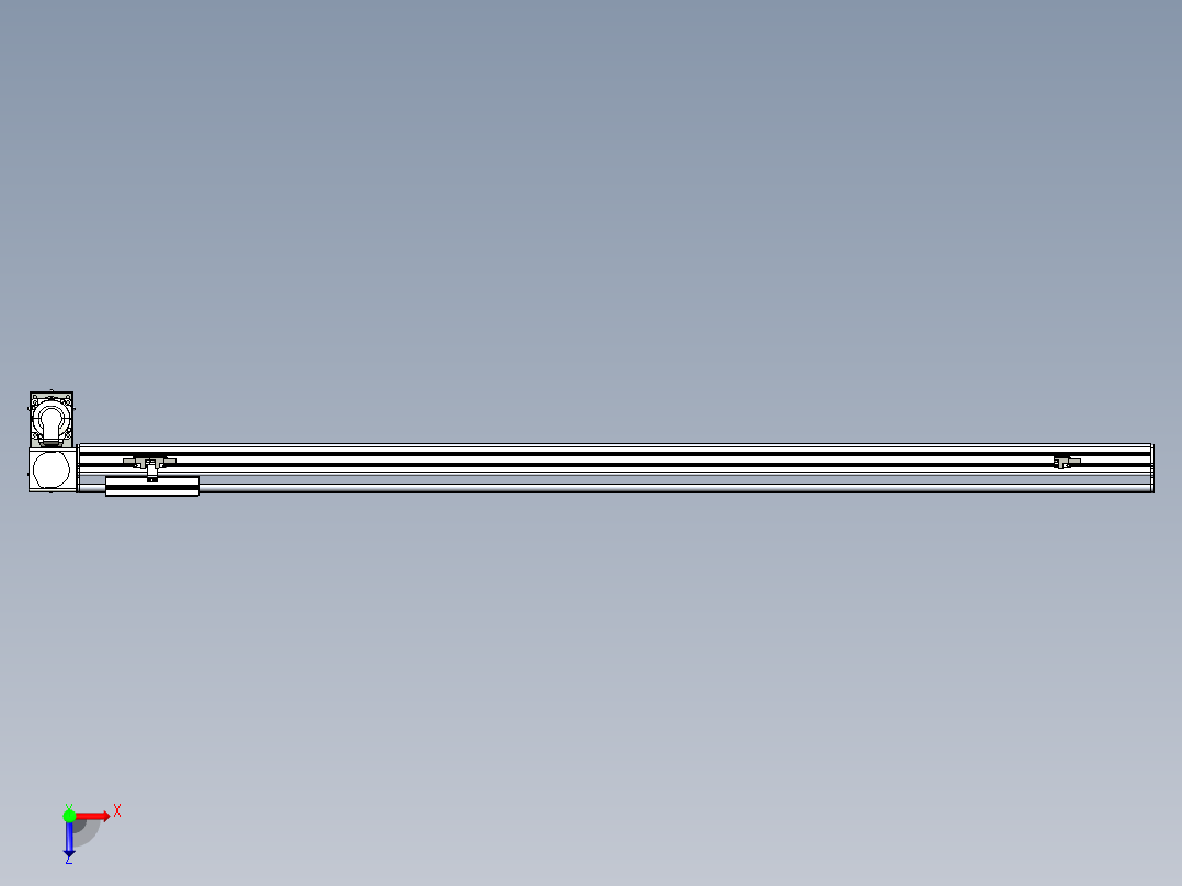 同步带滑台-半封闭B13H-L45-S1350-LD-P40-D3俯视图