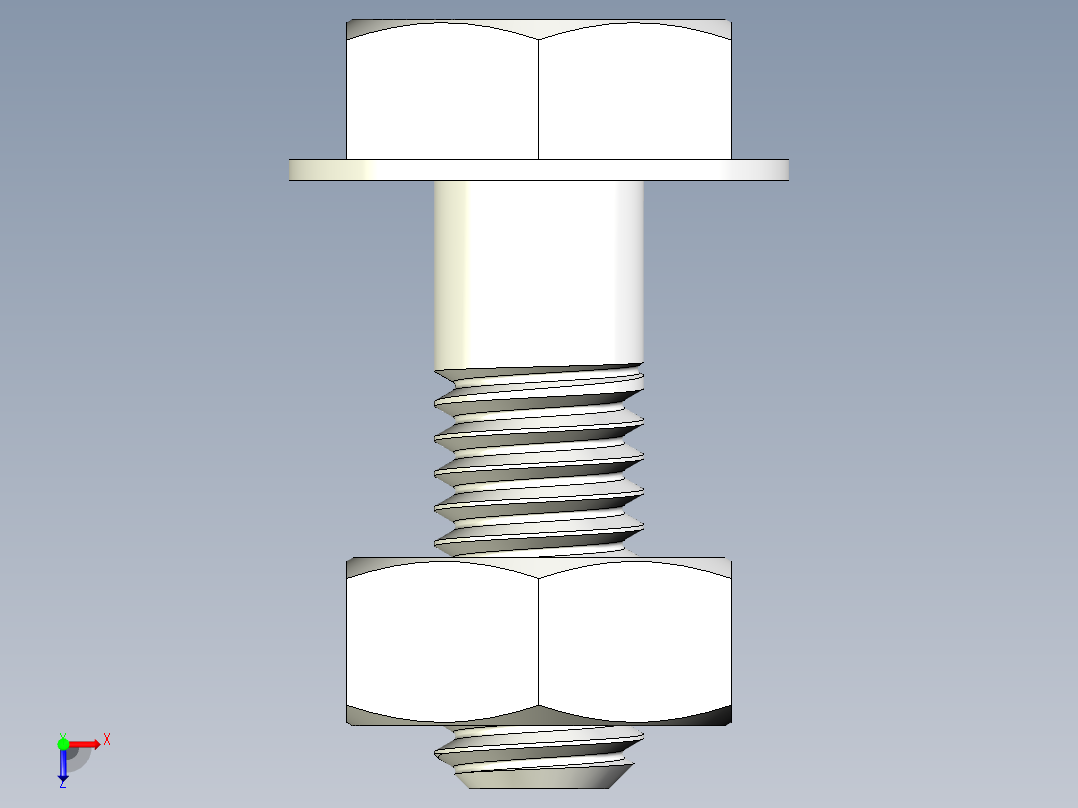 螺栓和螺母-M3 X 0.5俯视图