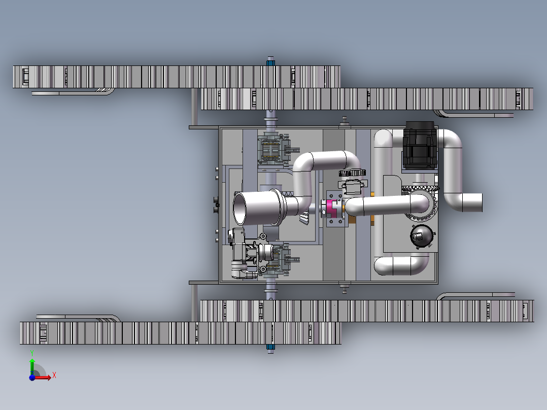 消防爬楼机器人前视图
