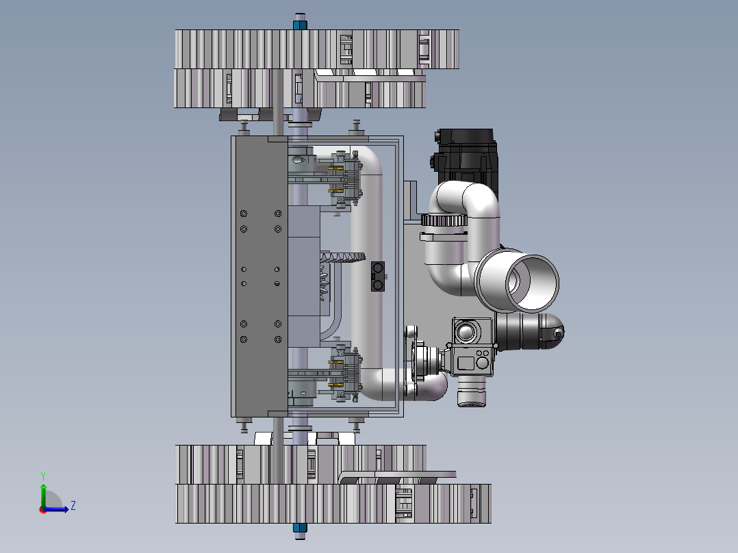 消防爬楼机器人左视图