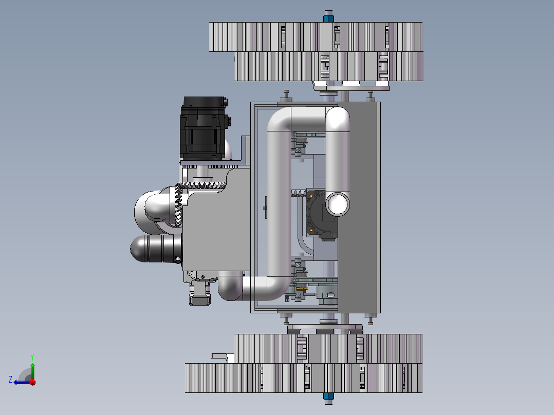 消防爬楼机器人右视图