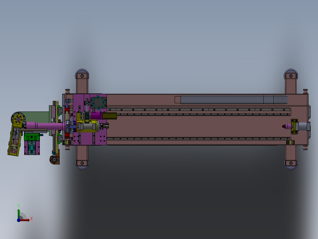 CNC全自动双层模数控弯管机sw16可编辑前视图