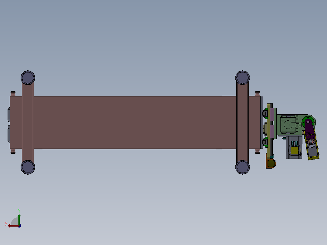 CNC全自动双层模数控弯管机sw16可编辑后视图