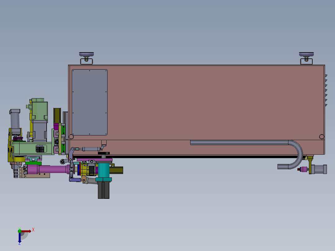 CNC全自动双层模数控弯管机sw16可编辑俯视图