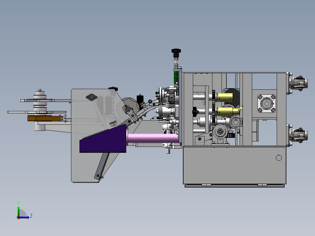 筷子吸管类包装机sw18可编辑左视图