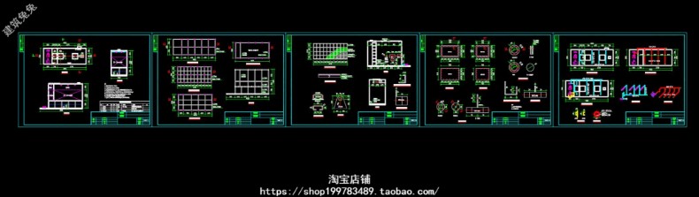 某经典的生物除臭装置（生物滴滤塔）设计CAD图纸.共五张（标注详细）