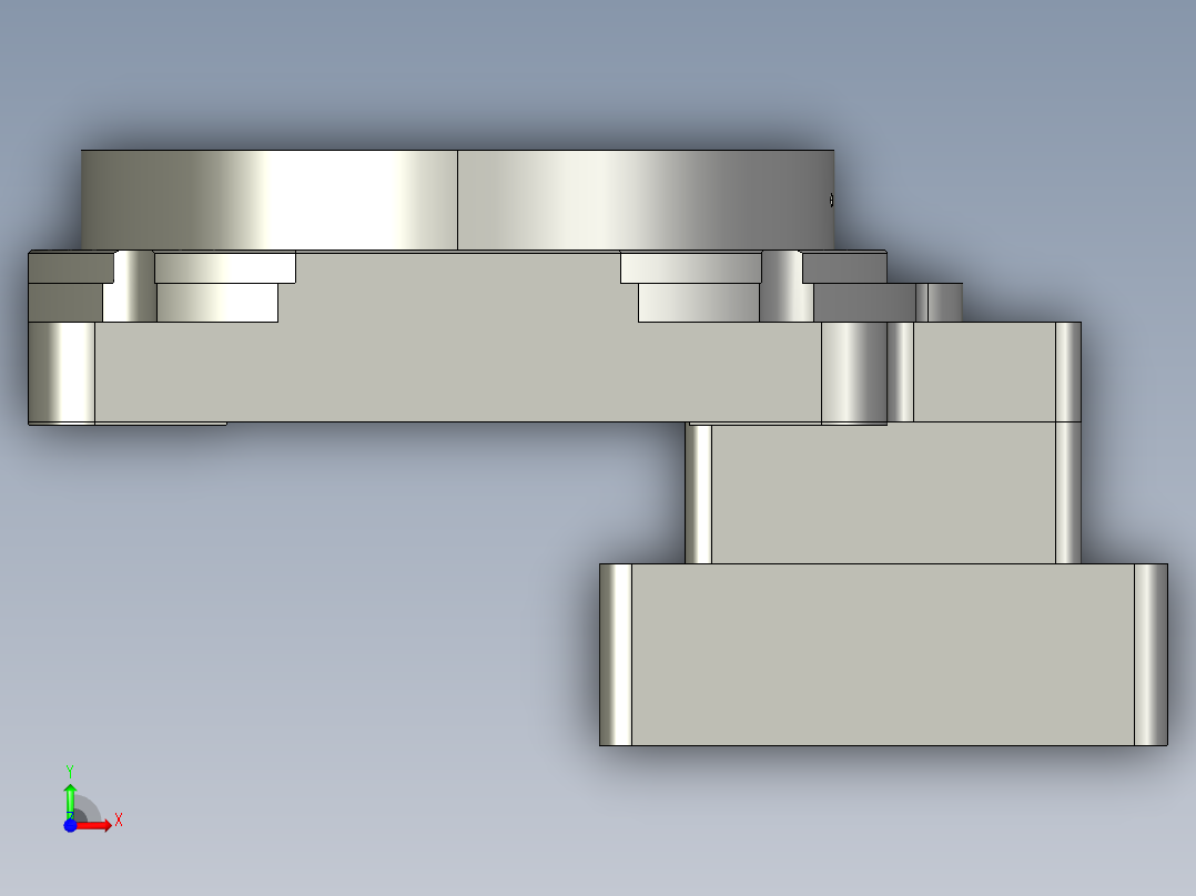 中空旋转平台KFN130-10配86步进前视图