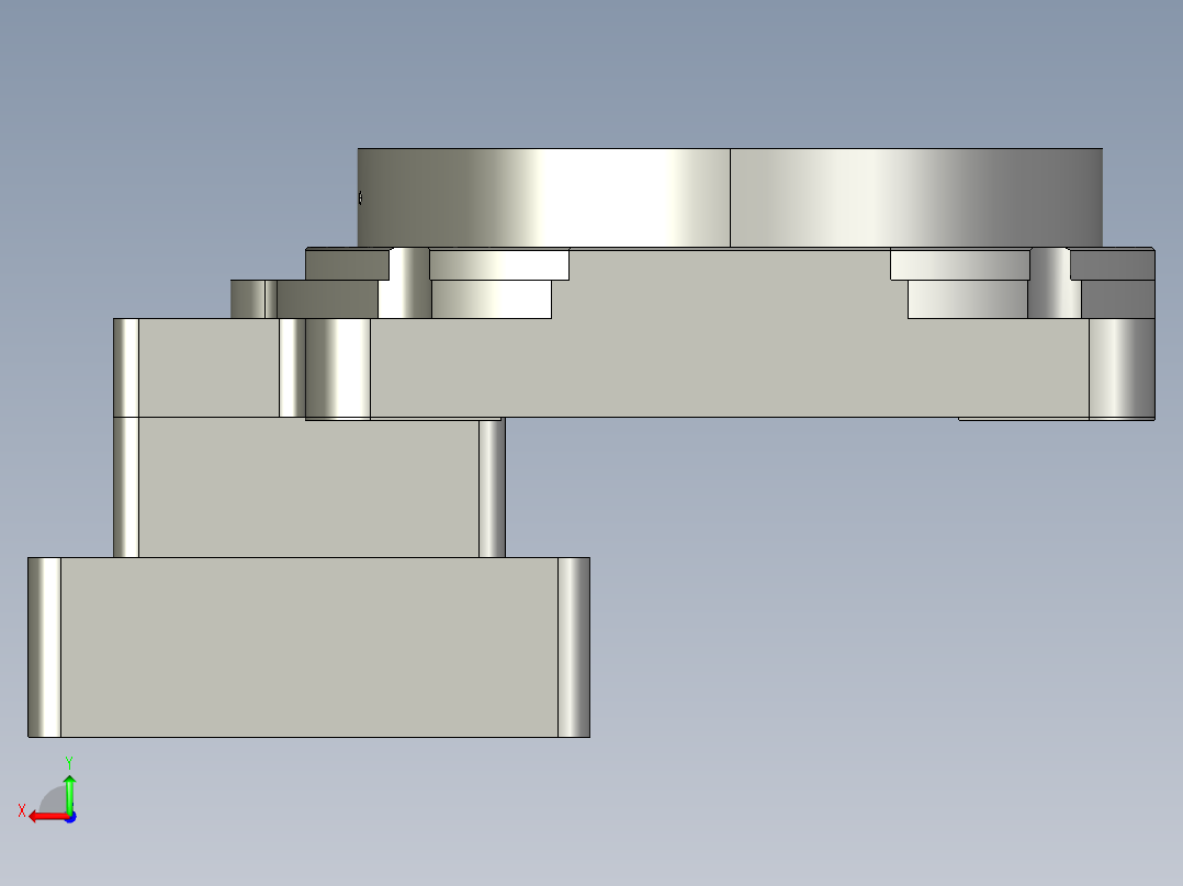 中空旋转平台KFN130-10配86步进后视图