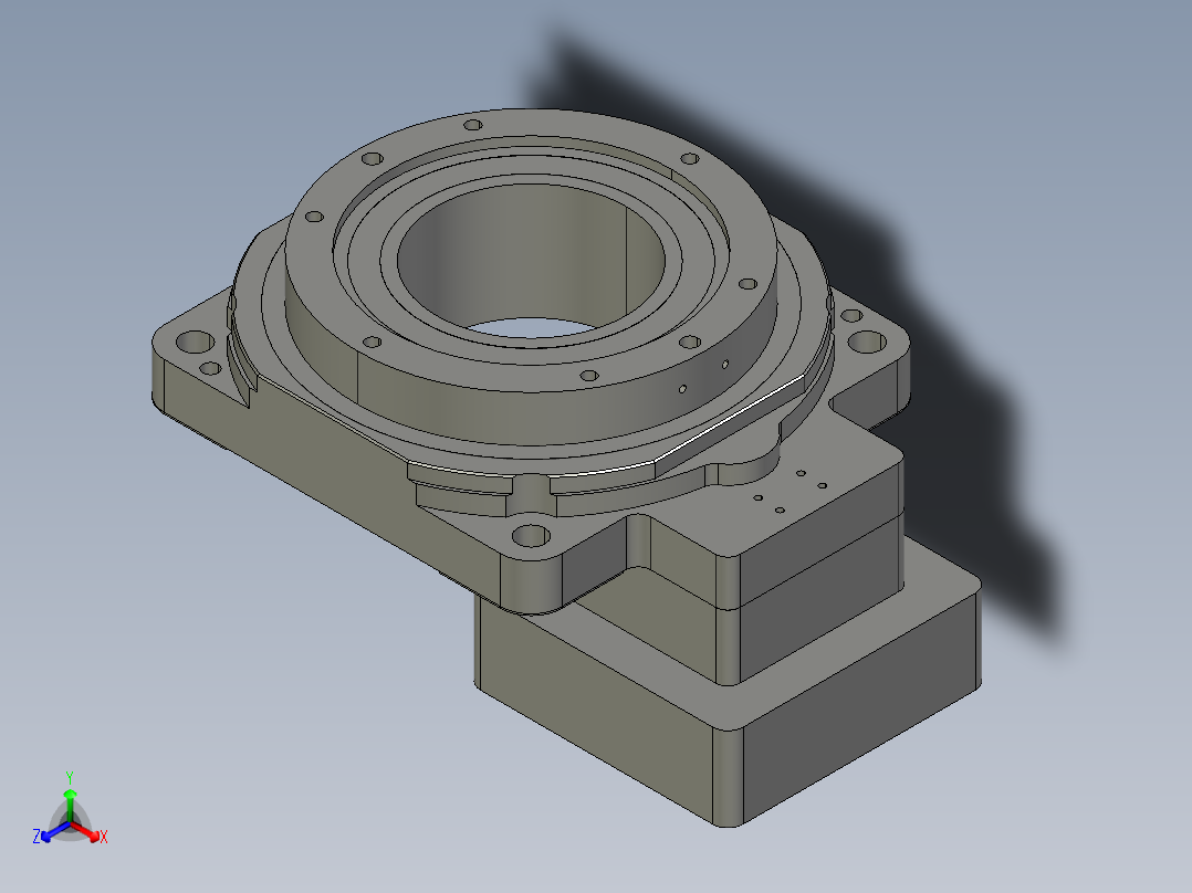 中空旋转平台KFN130-10配86步进正等轴测图