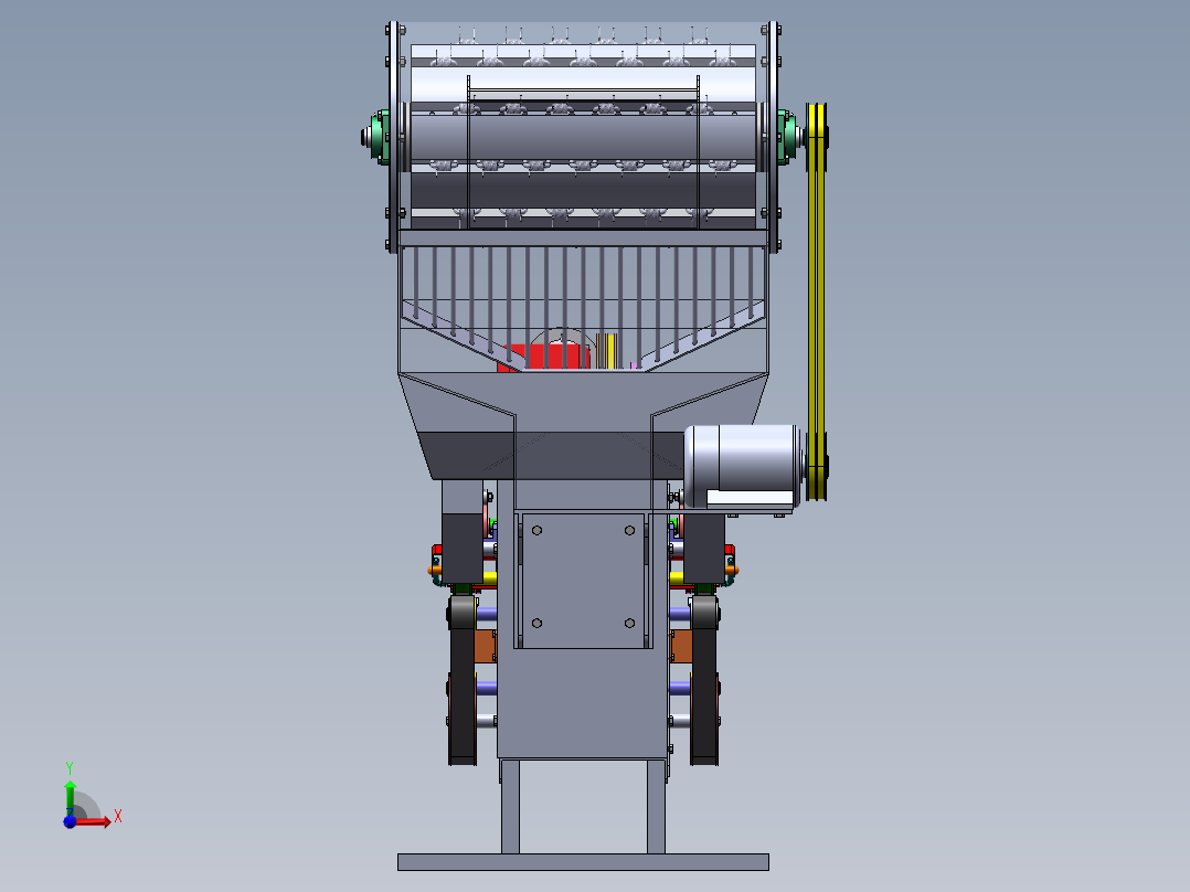 莲蓬剥莲子去膜一体机前视图