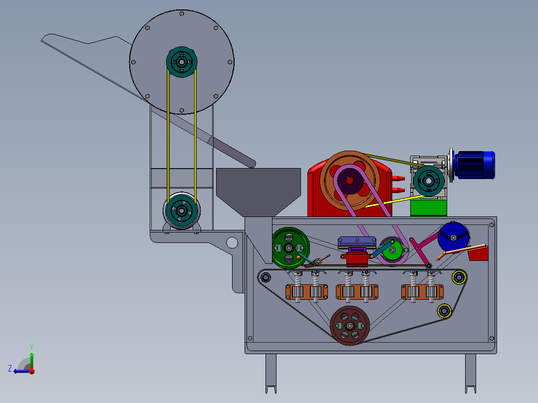莲蓬剥莲子去膜一体机右视图
