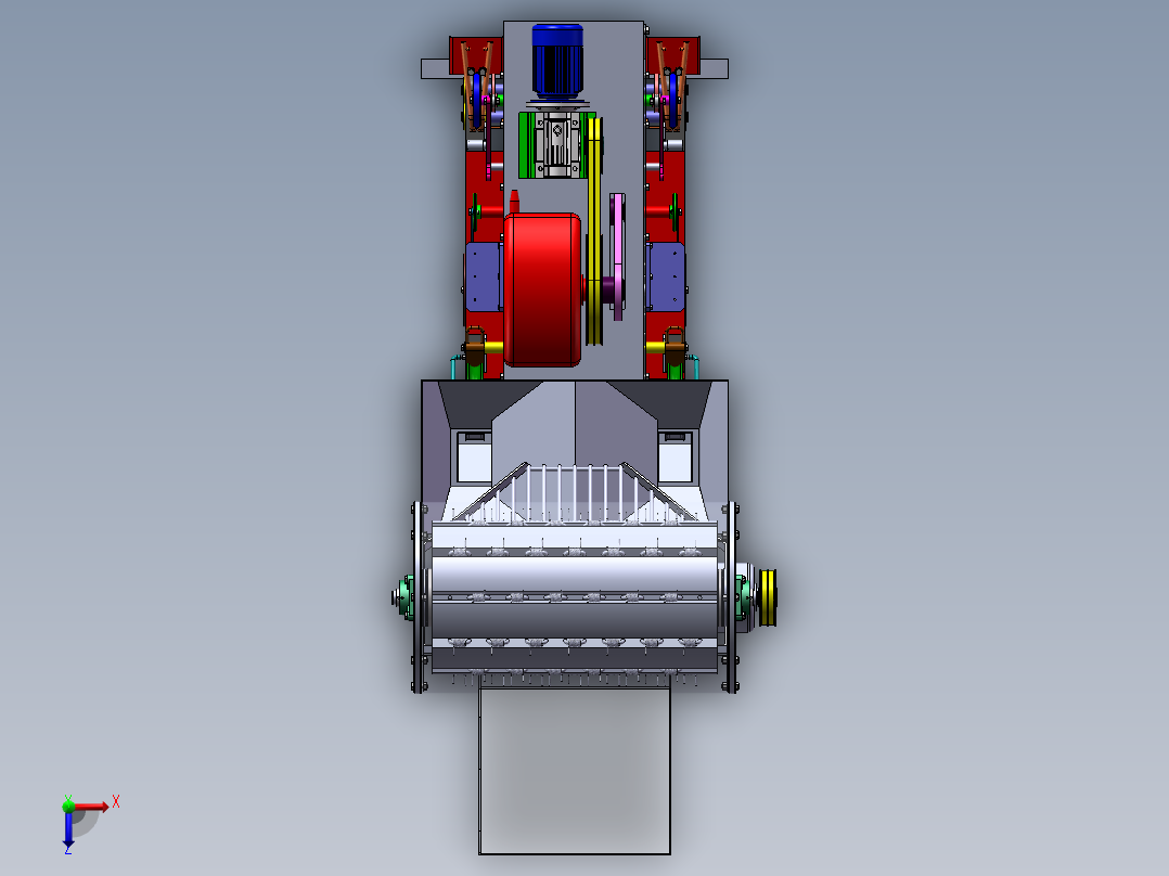 莲蓬剥莲子去膜一体机俯视图