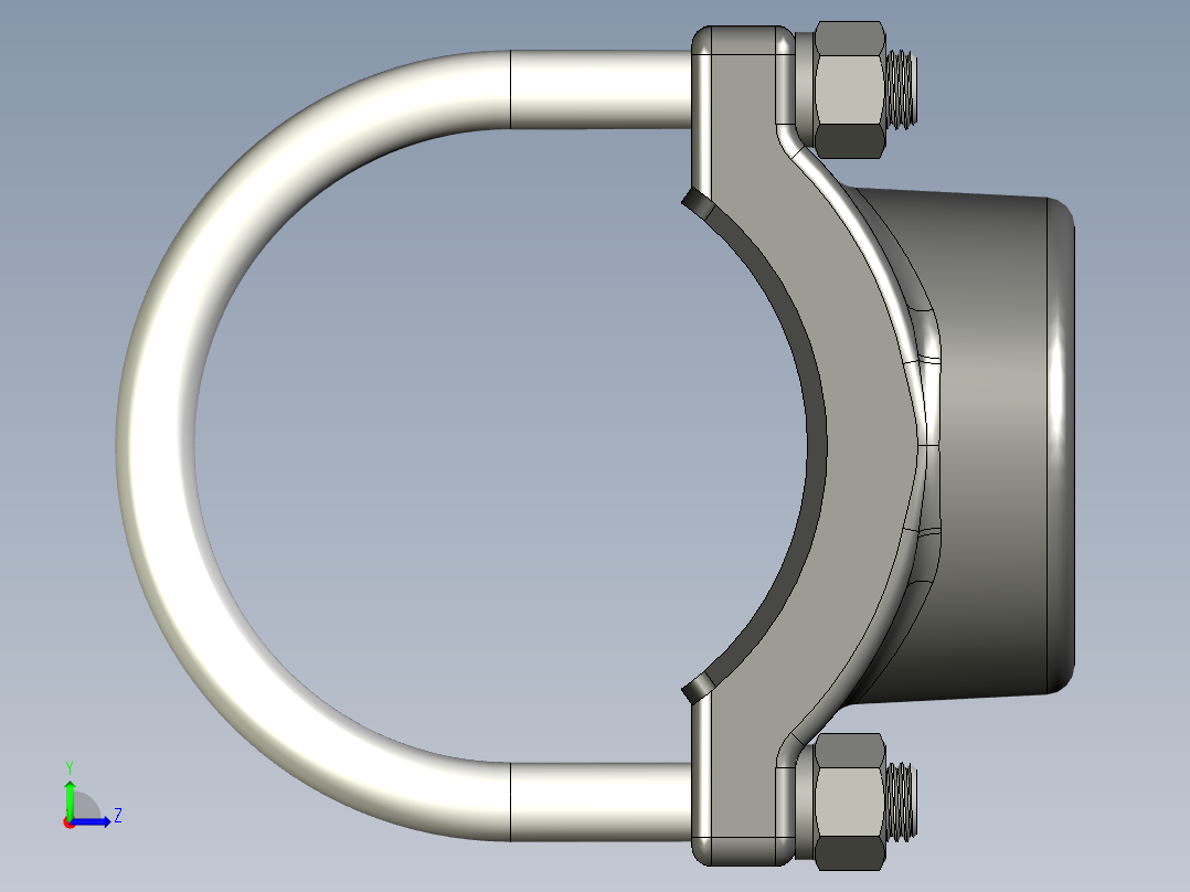 卡箍管子模型左视图