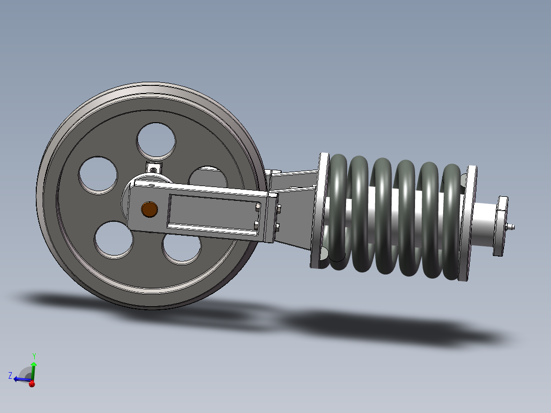 0.2m3挖掘机行走机构四轮一带