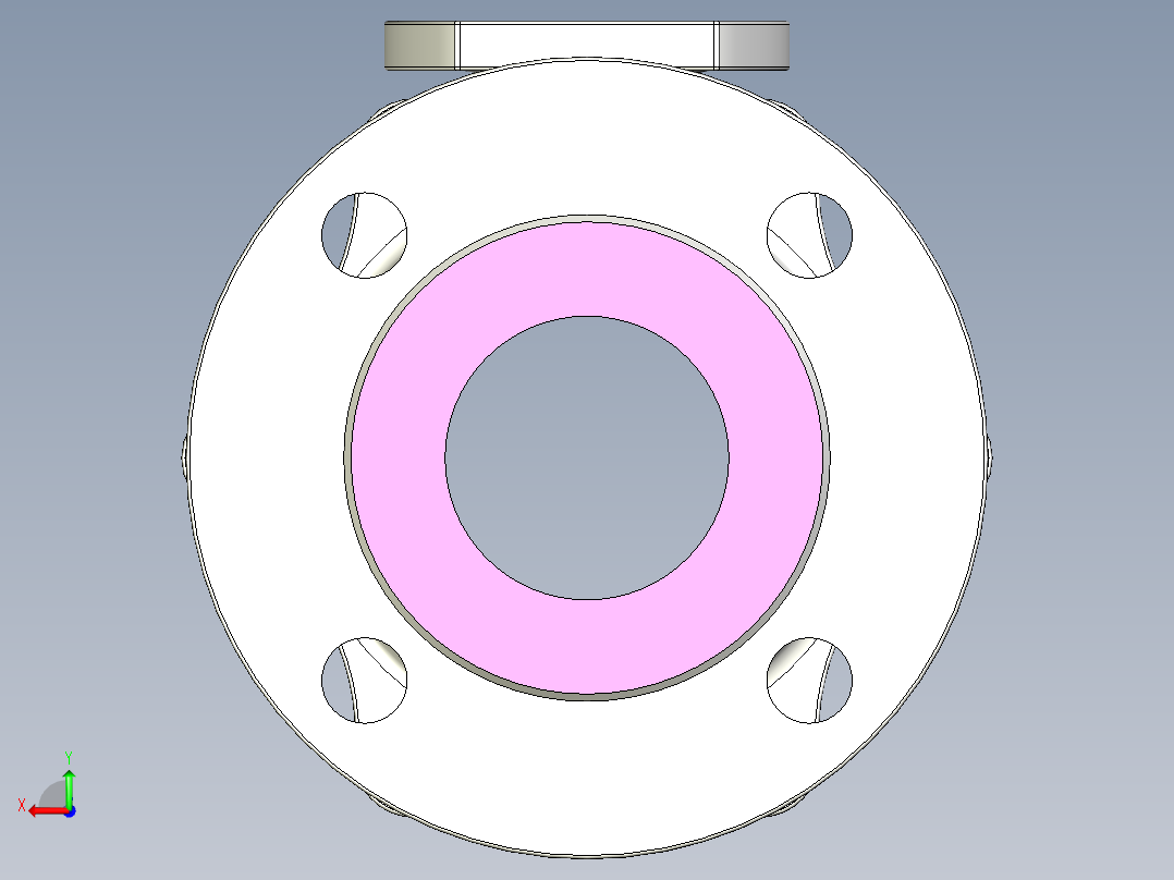 管道手动球阀-水管开关阀-手动阀门User Library-MD52C150DN65-2_MD52C150DN65.BP后视图