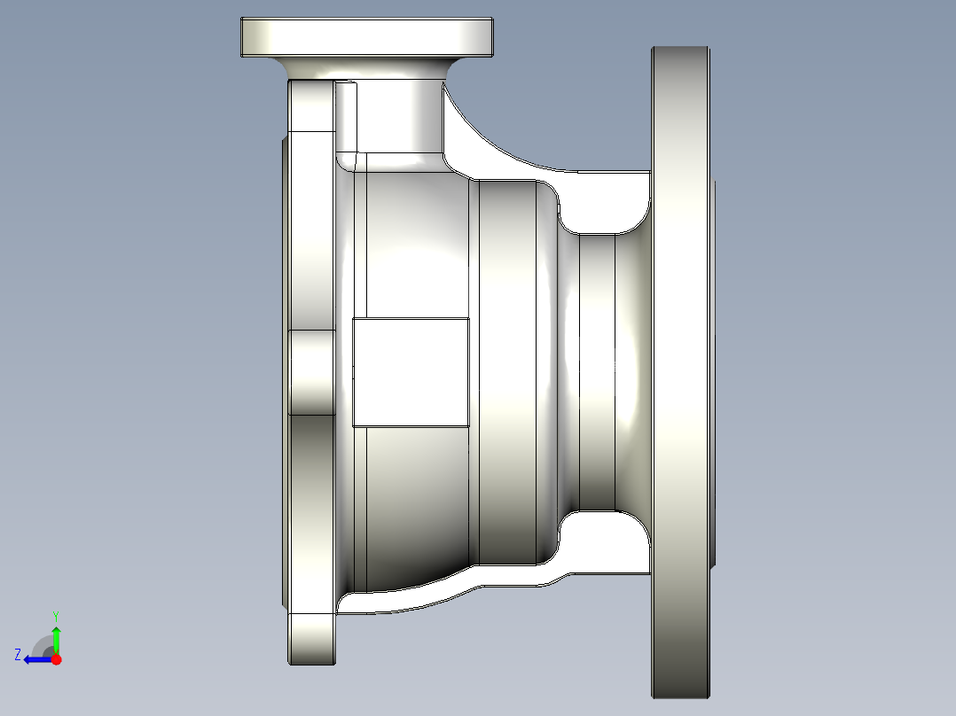 管道手动球阀-水管开关阀-手动阀门User Library-MD52C150DN65-2_MD52C150DN65.BP右视图
