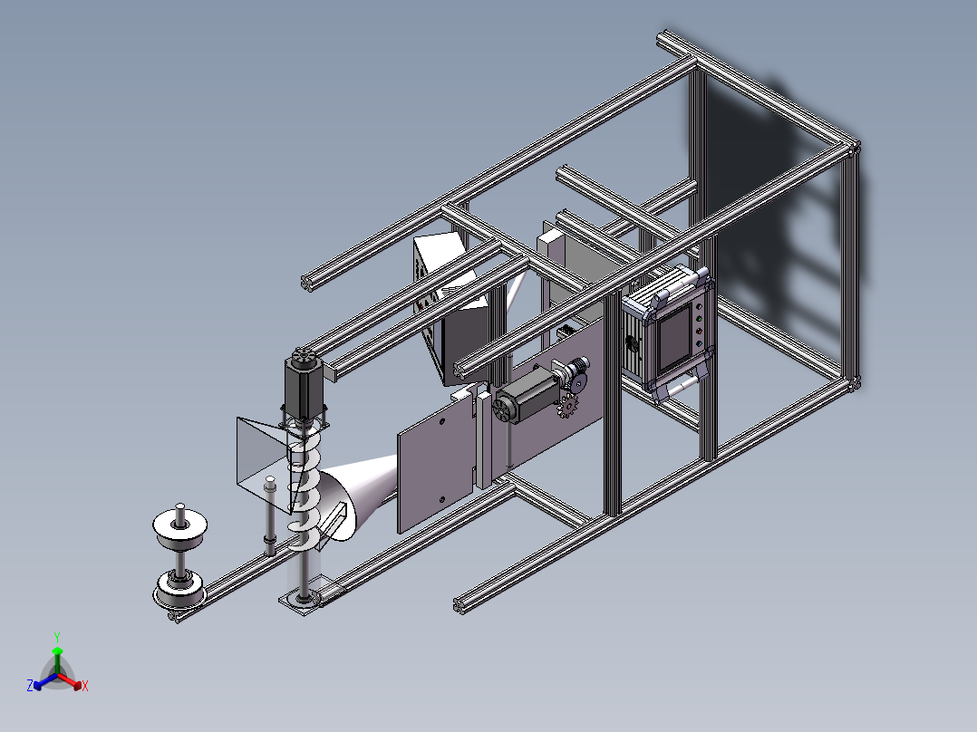 粉料包装机50正等轴测图