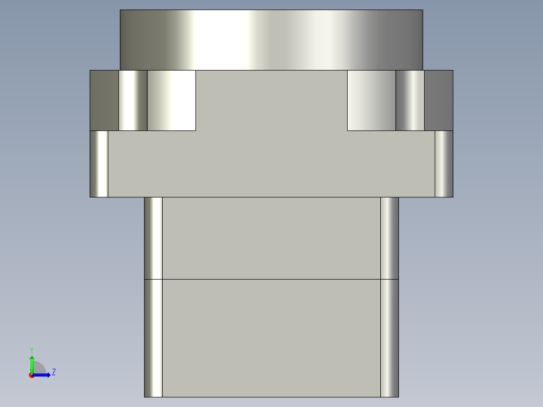 中空旋转平台KFN60-10模型(8-24 30-3 4-3.5-45)左视图