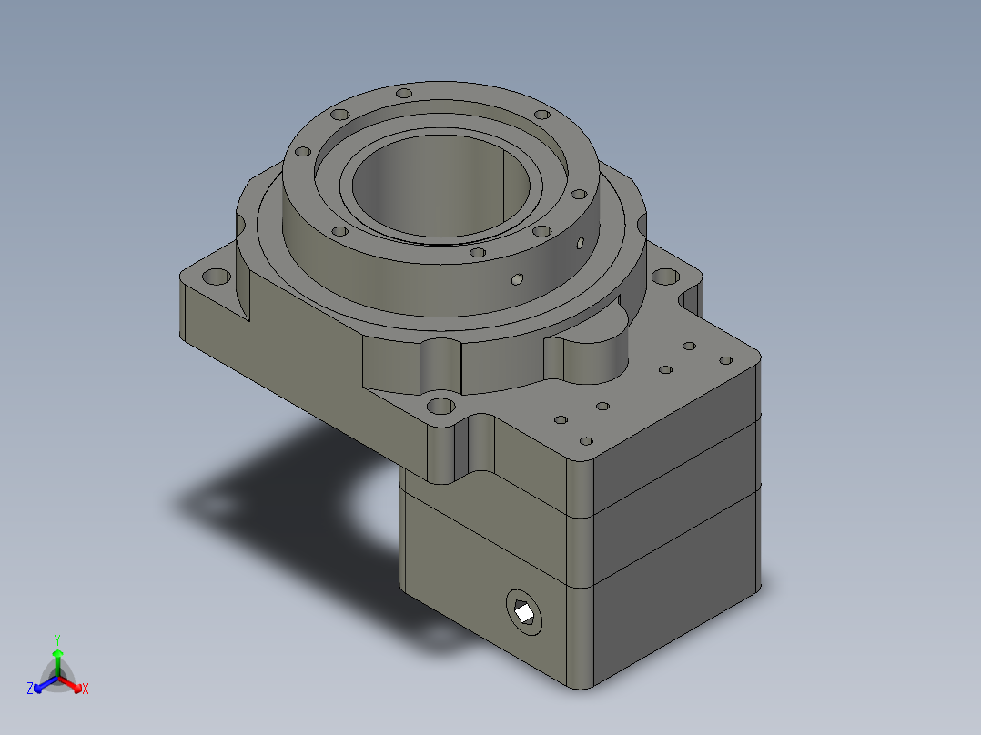 中空旋转平台KFN60-10模型(8-24 30-3 4-3.5-45)正等轴测图