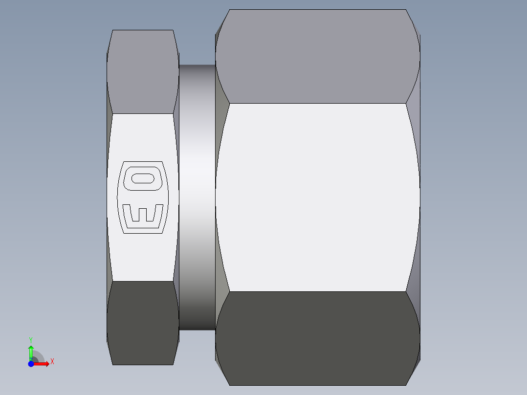 卡套式工业通用硬管接头EO_Blanking_plug_for_tube_ends_ROV15L71前视图