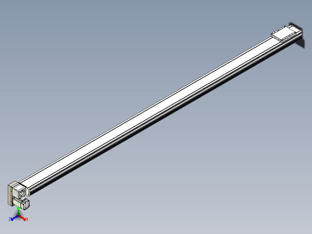 同步带全封闭直线模组TPA-HCB-105D-90-L2250-LP-Y-P20-N3正等轴测图