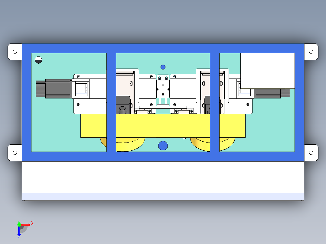 分缝条斜角切割机（sw18可编辑+工程图）俯视图