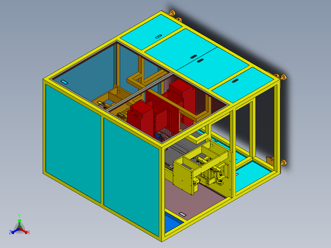 适配器老化测试机sw17可编辑正等轴测图
