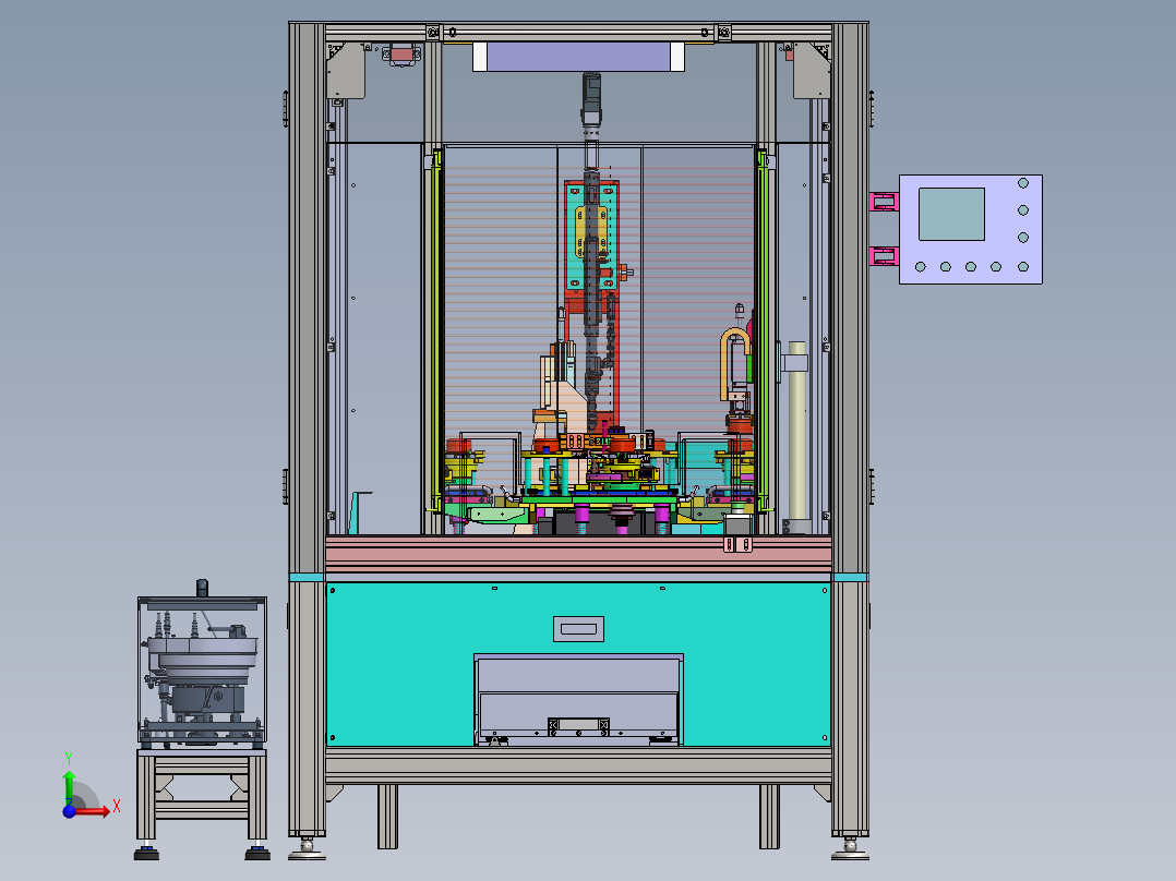 旋片泵保护壳组装设备sw20可编辑前视图