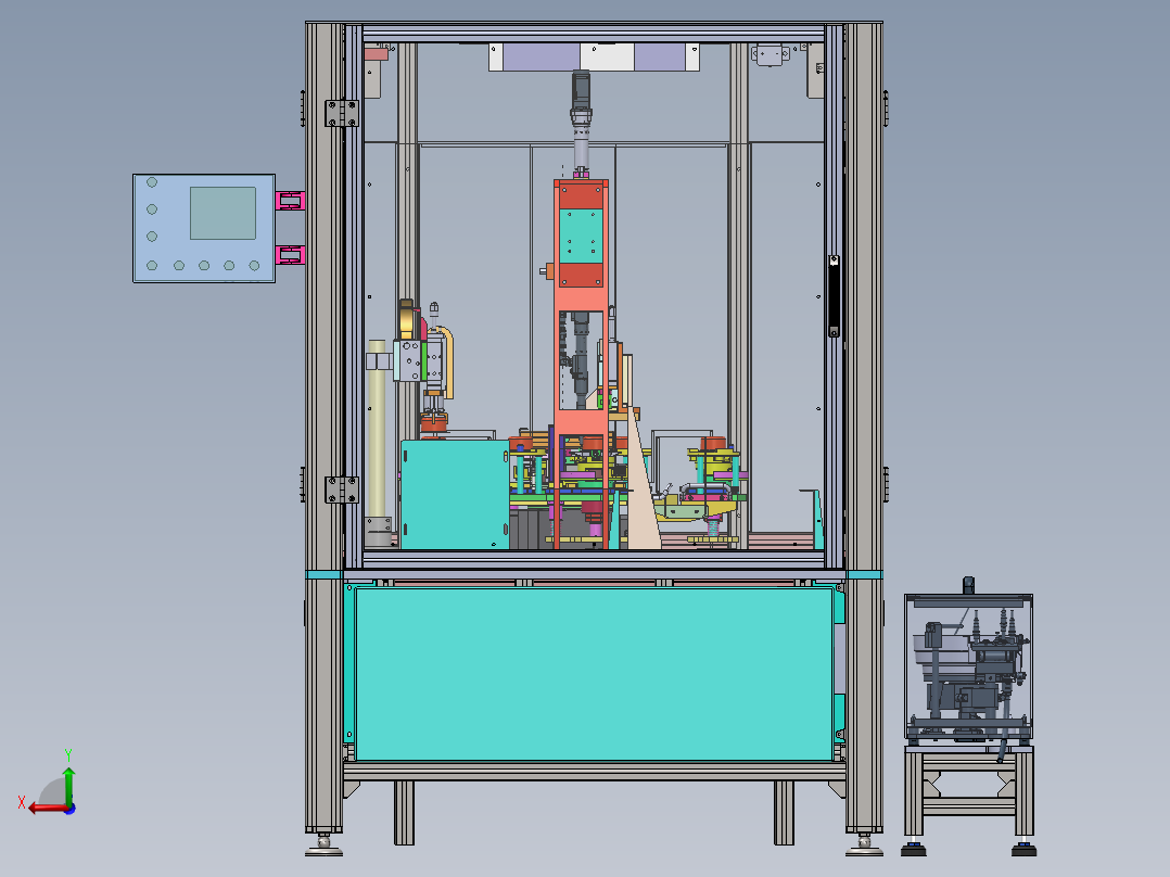 旋片泵保护壳组装设备sw20可编辑后视图