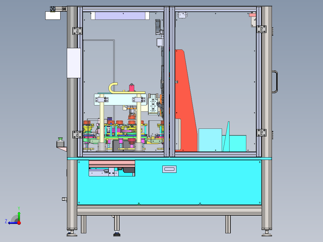 旋片泵保护壳组装设备sw20可编辑右视图